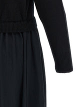 Black Wool Long Dress