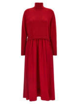 Red Wool Long Dress