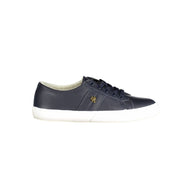 Blue Leather Women Sneaker