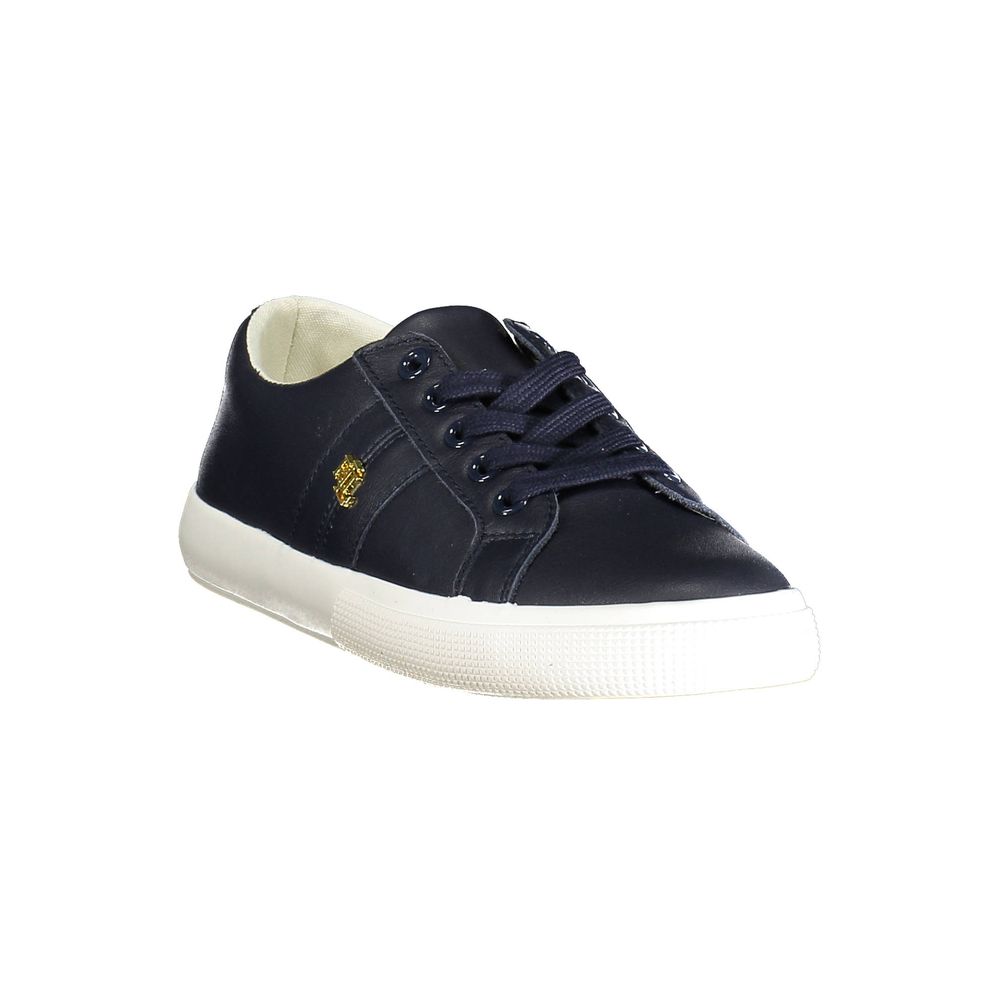 Blue Leather Women Sneaker