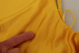 Yellow Sheath Sleeveless Long Gown Women Dress